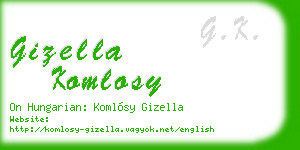 gizella komlosy business card